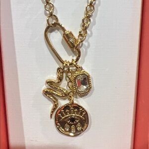 House of Harlow 1960 | Transformation Charm Necklace ~ Evil Eye, Snake & Jewel